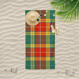 Scottish Buchanan Old Sett Clan Tartan Beach Towel
