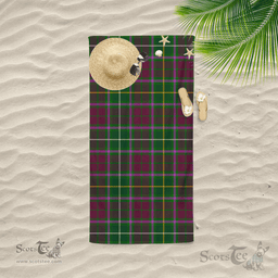Scottish Crosbie Clan Tartan Beach Towel