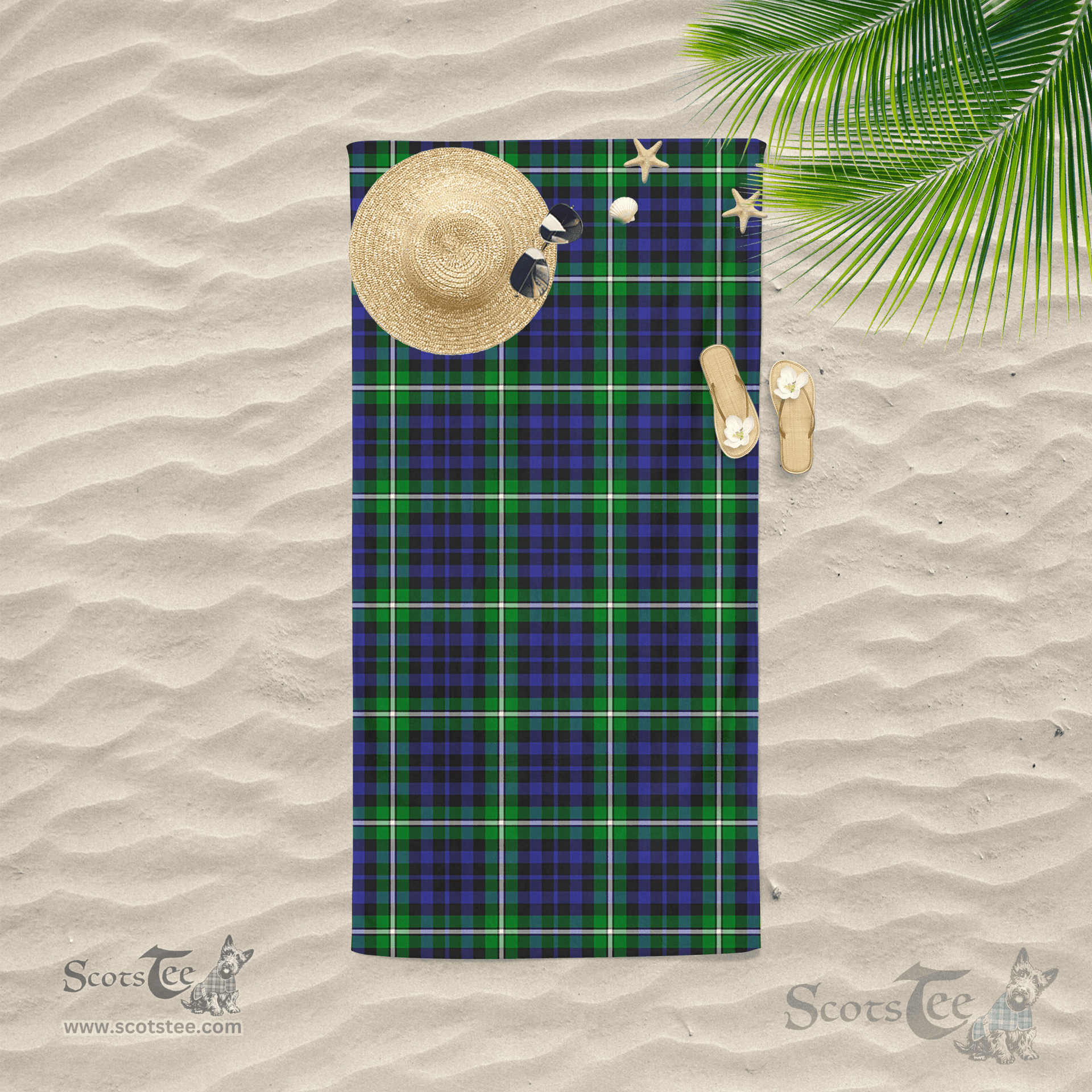 Scottish Forbes Lyon Court Clan Tartan Beach Towel