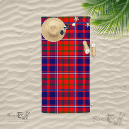 Scottish Cameron Of Lochiel Modern Clan Tartan Beach Towel