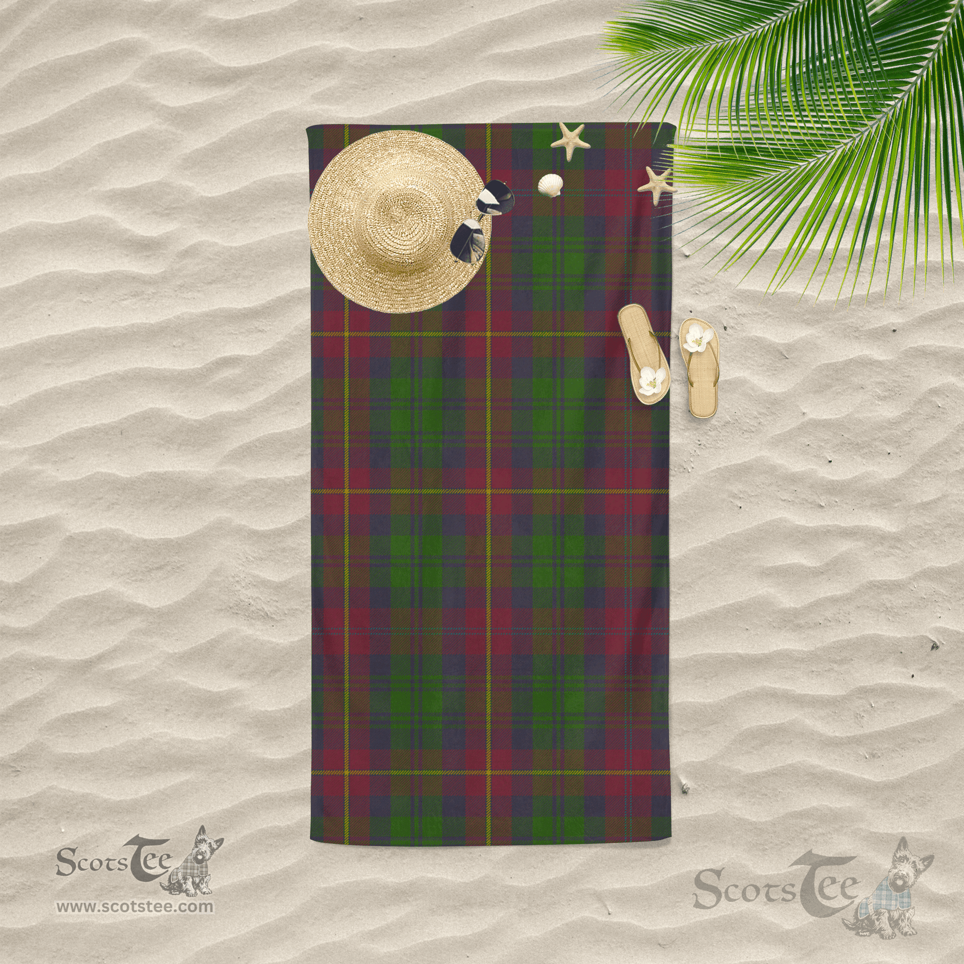 Scottish Cairns Hunting Clan Tartan Beach Towel