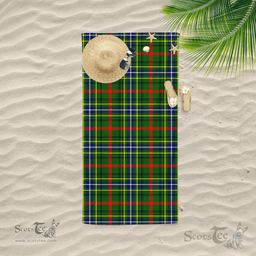 Scottish Bisset Pattern Clan Tartan Beach Towel