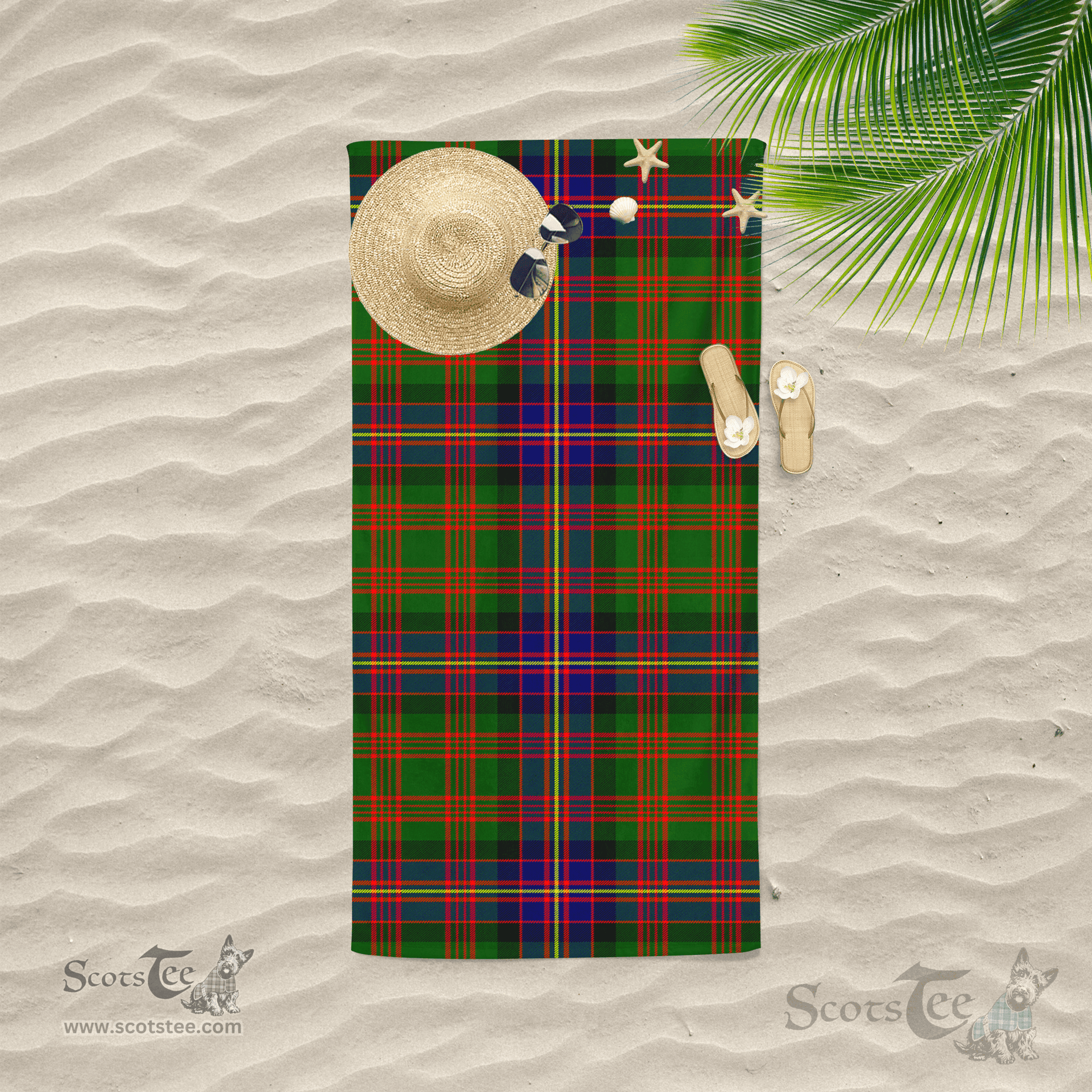 Scottish Cochrane Clan Tartan Beach Towel