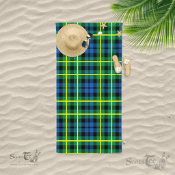 Scottish Campbell Of Breadalbane Ancient Clan Tartan Beach Towel