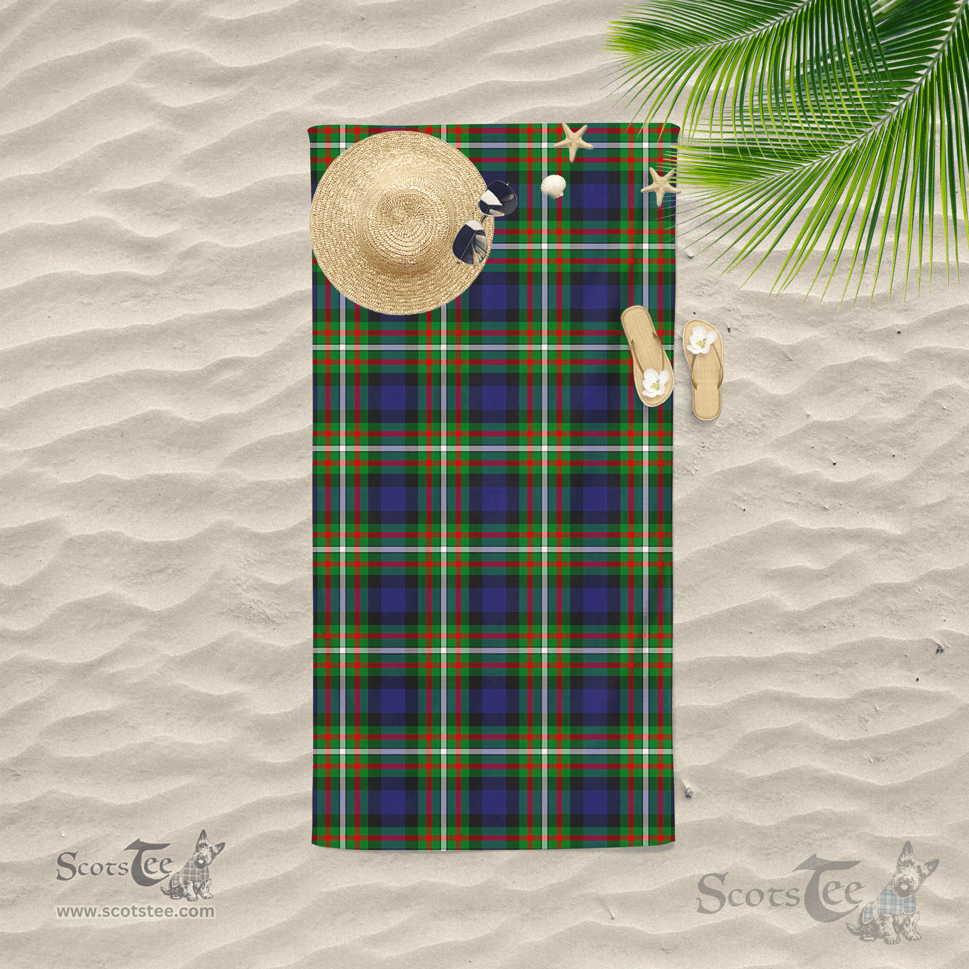 Scottish Ferguson Clan Tartan Beach Towel
