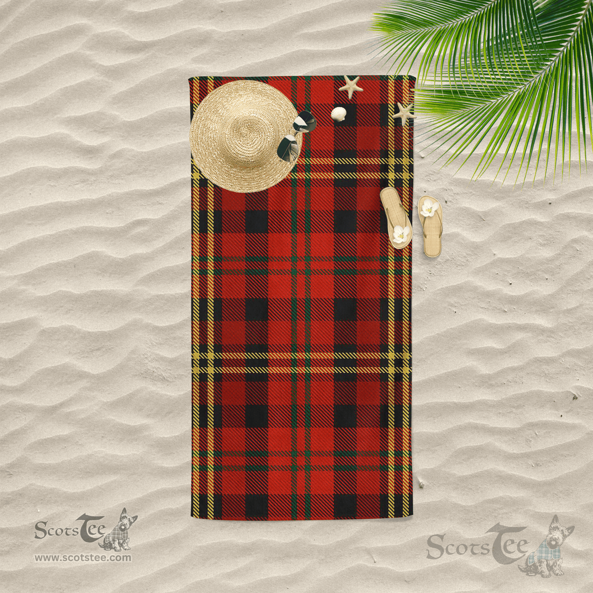 Scottish Davis Clan Tartan Beach Towel