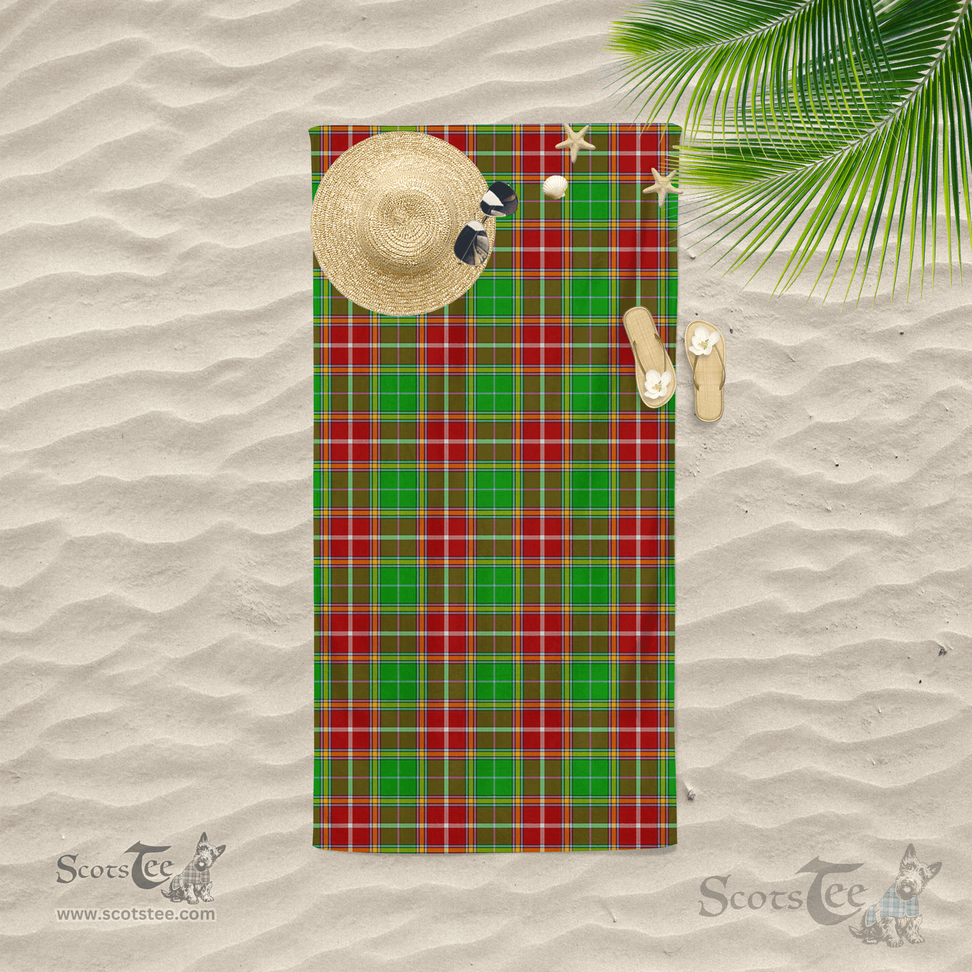 Scottish Baxter Modern Clan Tartan Beach Towel