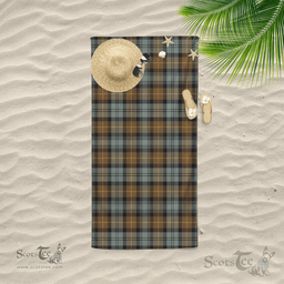 Scottish Gordon Weathered Clan Tartan Beach Towel
