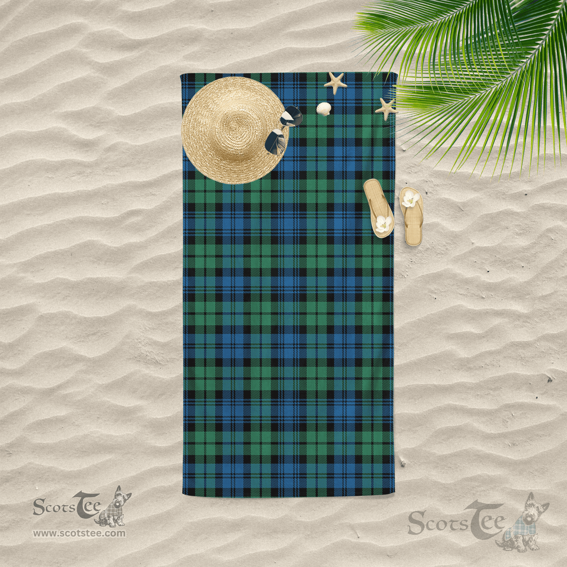 Scottish Campbell Ancient Clan Tartan Beach Towel