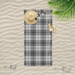 Scottish Douglas Grey Modern Clan Tartan Beach Towel