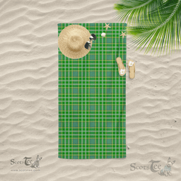 Scottish Currie Clan Tartan Beach Towel