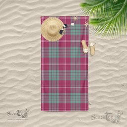 Scottish Crawford Ancient Clan Tartan Beach Towel
