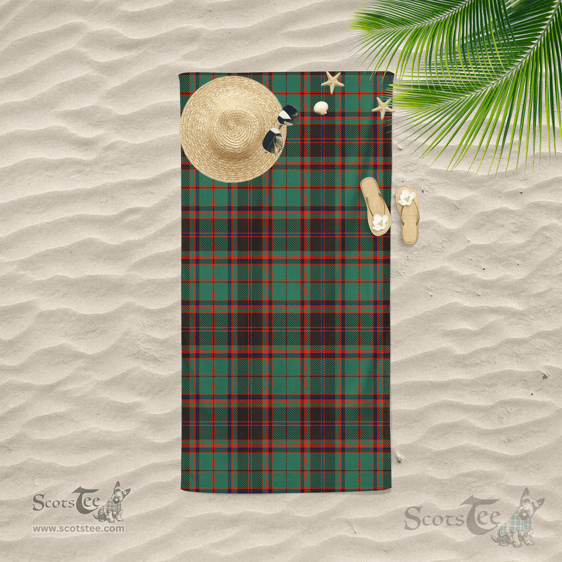 Scottish Buchan Ancient Clan Tartan Beach Towel