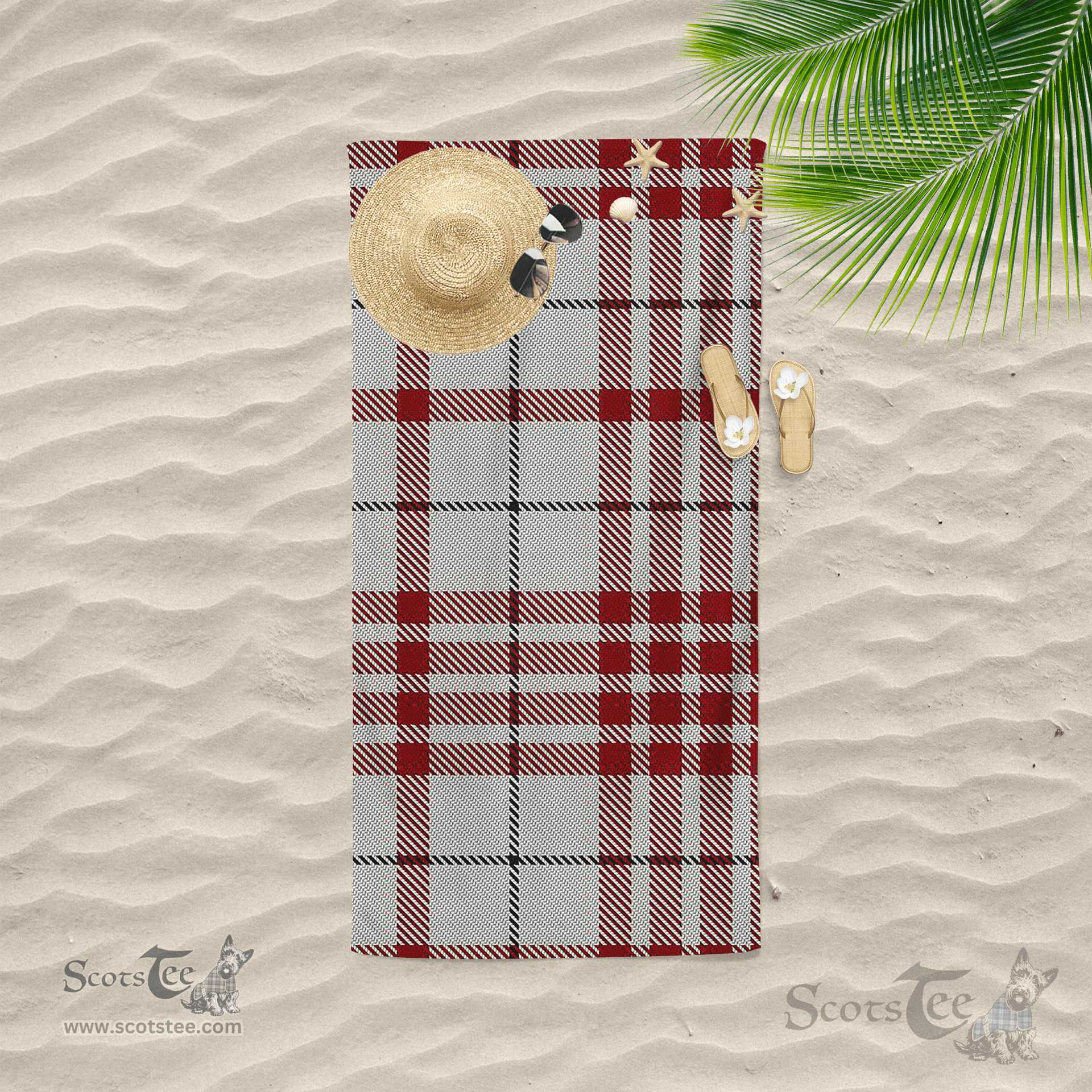 Scottish Clayton Clan Tartan Beach Towel