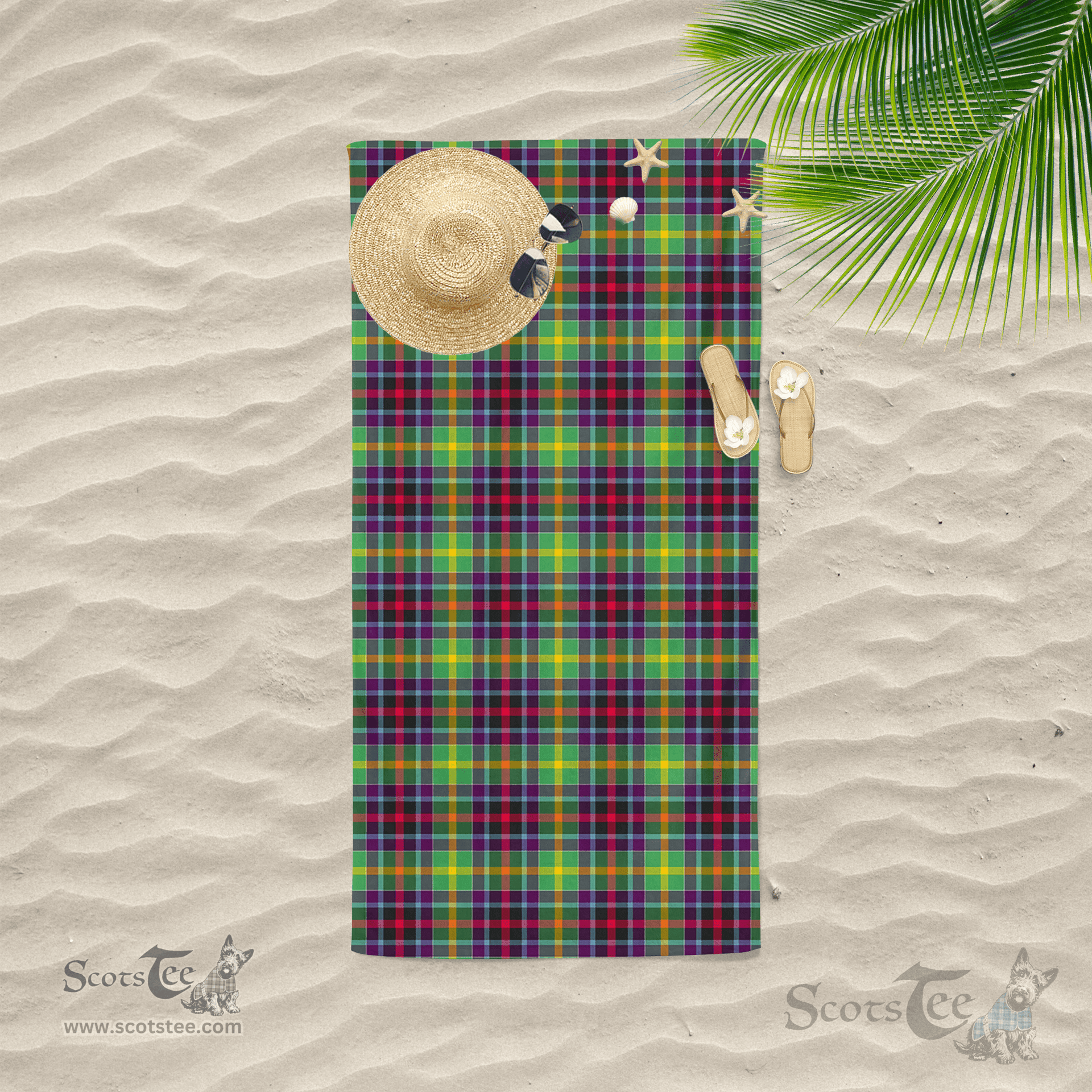 Scottish Clephane Clan Tartan Beach Towel