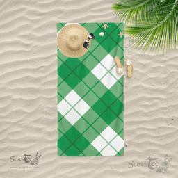 Scottish Bias plaid Clan Tartan Beach Towel