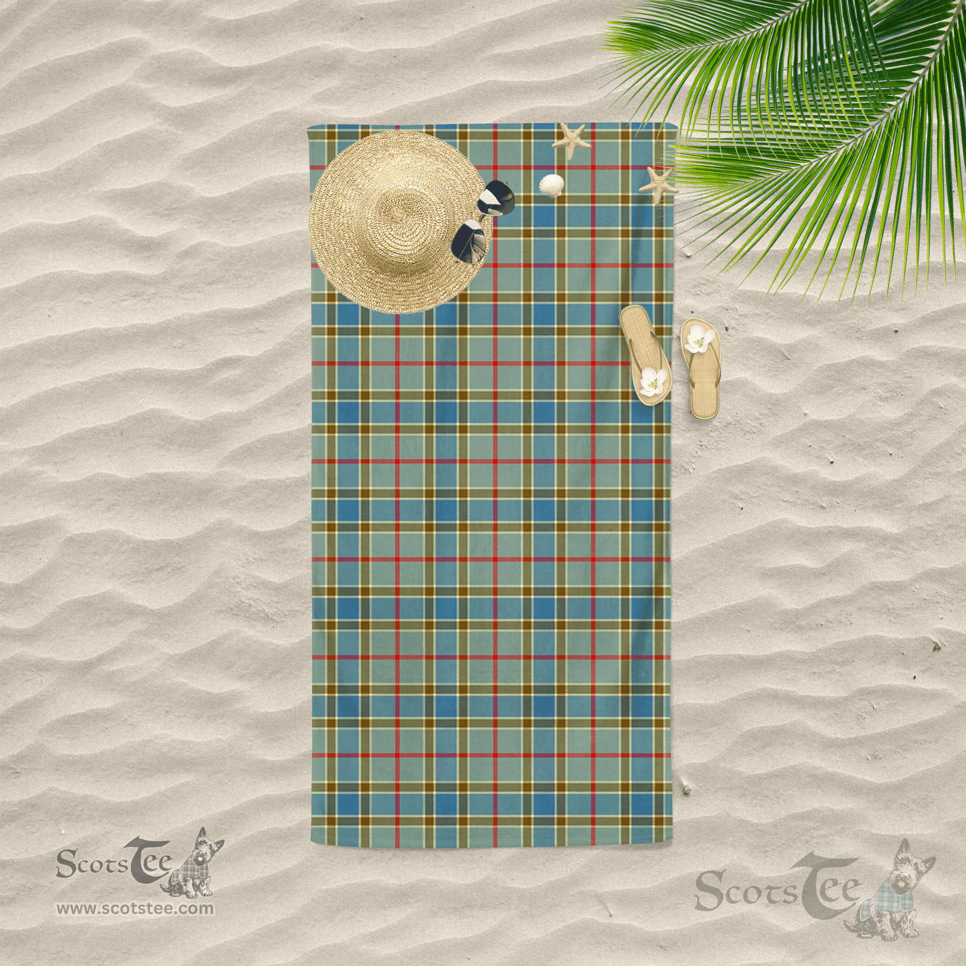Scottish Balfour Clan Tartan Beach Towel