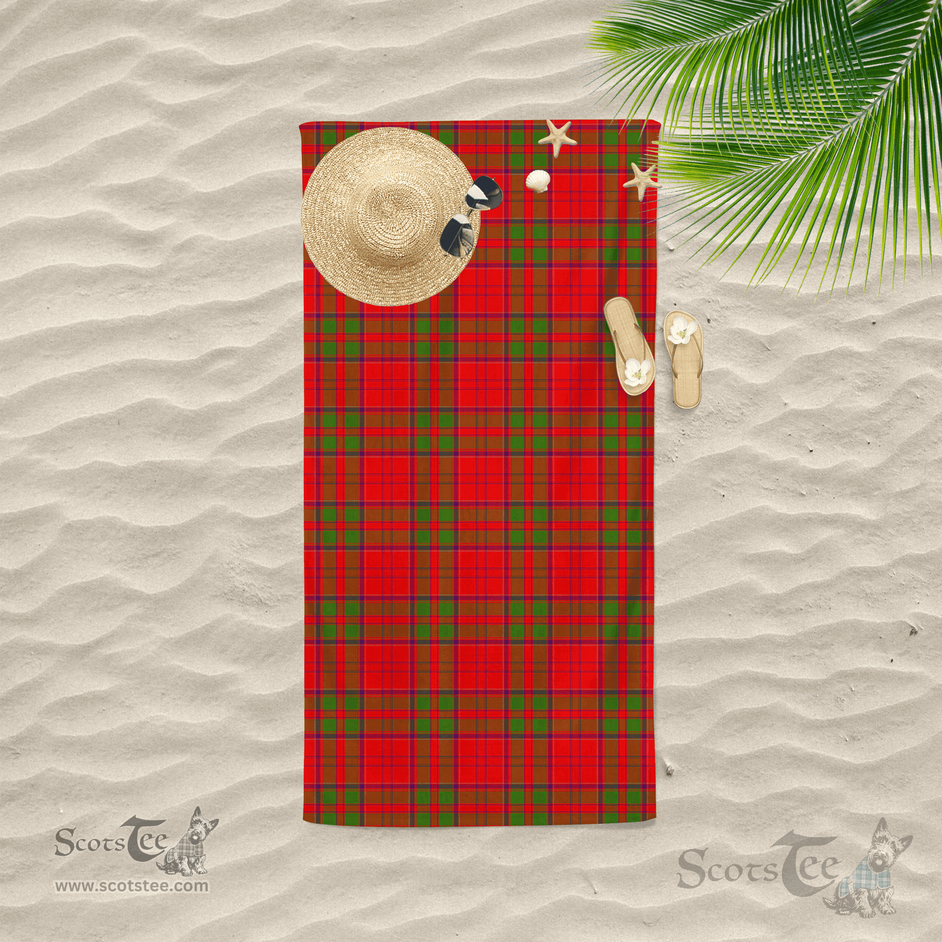 Scottish Drummond Clan Tartan Beach Towel