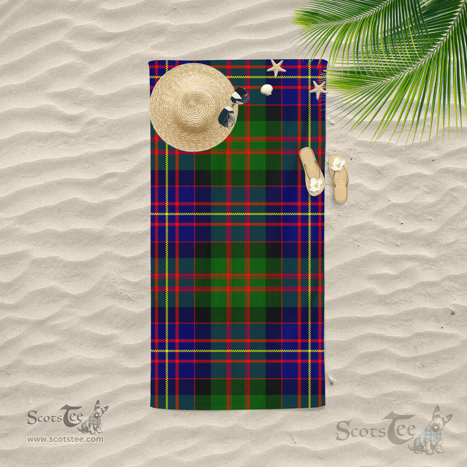Scottish Chalmers Clan Tartan Beach Towel