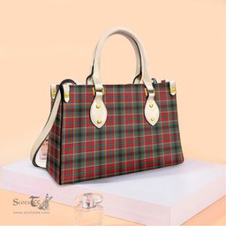ScotsTee Shop Scottish Anderson of Arbrake Clan Tartan Leather Bag with Shoulder Strap