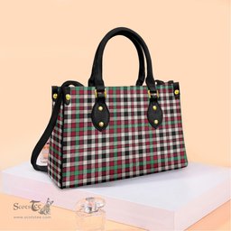 ScotsTee Shop Scottish Borthwick Dress Ancient Clan Tartan Leather Bag with Shoulder Strap