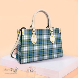 ScotsTee Shop Scottish Campbell Dress Ancient Clan Tartan Leather Bag with Shoulder Strap