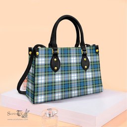 ScotsTee Shop Scottish Campbell Dress Ancient Clan Tartan Leather Bag with Shoulder Strap