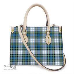 ScotsTee Shop Scottish Campbell Dress Ancient Clan Tartan Leather Bag with Shoulder Strap
