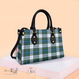 ScotsTee Shop Scottish Campbell Dress Clan Tartan Leather Bag with Shoulder Strap