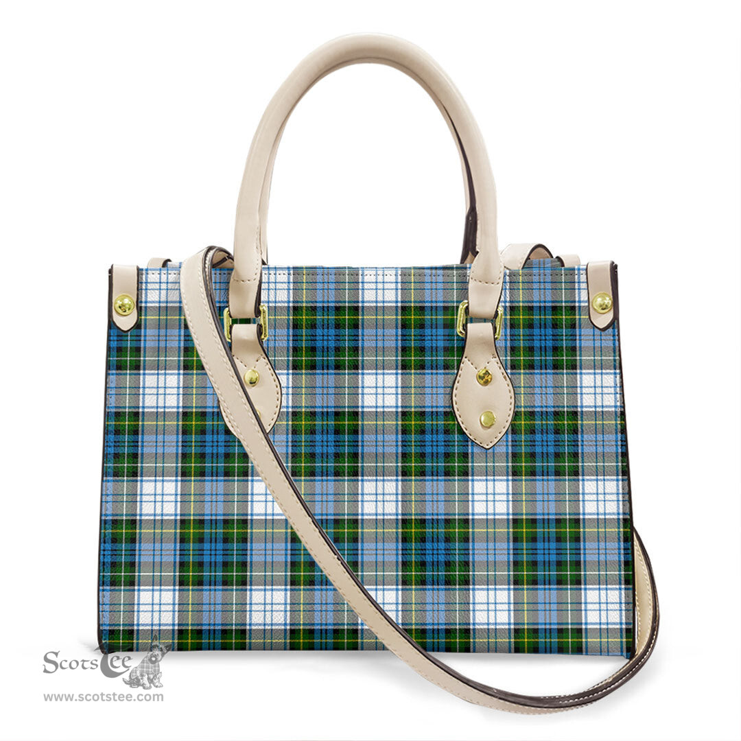 ScotsTee Shop Scottish Campbell Dress Clan Tartan Leather Bag with Shoulder Strap