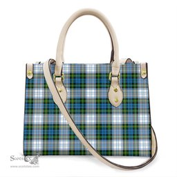 ScotsTee Shop Scottish Campbell Dress Clan Tartan Leather Bag with Shoulder Strap