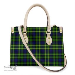 ScotsTee Shop Scottish Campbell of Breadalbane Modern Clan Tartan Leather Bag with Shoulder Strap