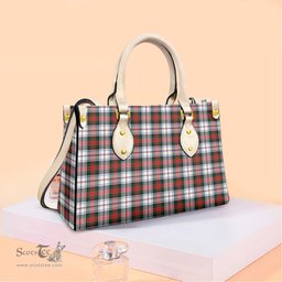 ScotsTee Shop Scottish MacDuff Dress Modern Clan Tartan Leather Bag with Shoulder Strap