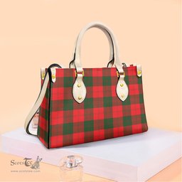 ScotsTee Shop Scottish Erskine Modern Clan Tartan Leather Bag with Shoulder Strap
