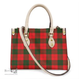 ScotsTee Shop Scottish Erskine Modern Clan Tartan Leather Bag with Shoulder Strap