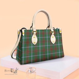 ScotsTee Shop Scottish Gayre Clan Tartan Leather Bag with Shoulder Strap
