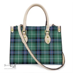 ScotsTee Shop Scottish MacDonald of the Isles Hunting Ancient Clan Tartan Leather Bag with Shoulder Strap