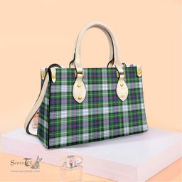 ScotsTee Shop Scottish MacKenzie Dress Modern Clan Tartan Leather Bag with Shoulder Strap