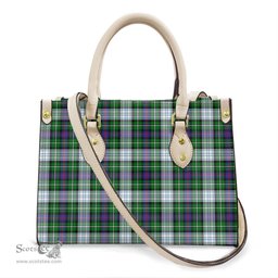 ScotsTee Shop Scottish MacKenzie Dress Modern Clan Tartan Leather Bag with Shoulder Strap