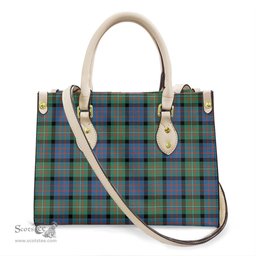 ScotsTee Shop Scottish MacDonnell of Glengarry Ancient Clan Tartan Leather Bag with Shoulder Strap