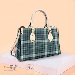 ScotsTee Shop Scottish MacKenzie Dress Ancient Clan Tartan Leather Bag with Shoulder Strap