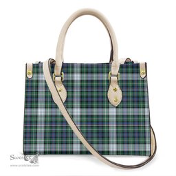 ScotsTee Shop Scottish MacKenzie Dress Ancient Clan Tartan Leather Bag with Shoulder Strap