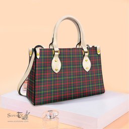 ScotsTee Shop Scottish MacKintosh Hunting Modern Clan Tartan Leather Bag with Shoulder Strap
