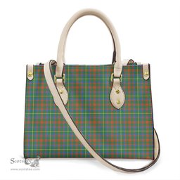 ScotsTee Shop Scottish MacKintosh Hunting Ancient Clan Tartan Leather Bag with Shoulder Strap