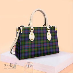 ScotsTee Shop Scottish Murray of Atholl Modern Clan Tartan Leather Bag with Shoulder Strap
