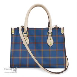 ScotsTee Shop Scottish MacLaine of Loch Buie Hunting Ancient Clan Tartan Leather Bag with Shoulder Strap