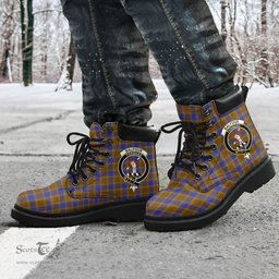 ScotsTee Shop Scottish Balfour Modern Clan Crest Tartan All Season Boots