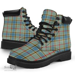 ScotsTee Shop Scottish Balfour Blue Clan Tartan All Season Boots