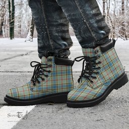 ScotsTee Shop Scottish Balfour Blue Clan Tartan All Season Boots
