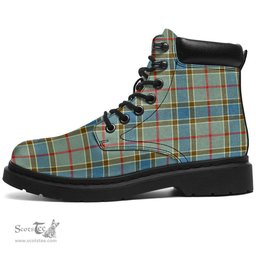 ScotsTee Shop Scottish Balfour Blue Clan Tartan All Season Boots